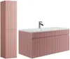 Vente-unique - SATARA Bathroom furniture set Holz, Platte Puderrosa - B 46 cm x H 46 cm x L 100 cm Bild 2