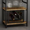 Weinregal Vela Eiche rustikal 50 x 100 cm mit Glashalter Vicco Bild 4