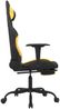 Gaming-Stuhl mit Fußstütze Drehbar Schwarz und Hellgelb Stoff, Drehbar [345484] Bild 5