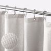 mDesign Luxus Duschvorhang Badewannenvorhang Waffelmuster Polyester Hellgrau Bild 3