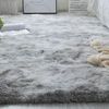 Leesentec Shaggy Velvet Teppich 160x200cm Grau Weiß - Weicher Flauschteppich Bild 3