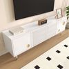 Merax Lowboard mit Goldakzenten (1 St, 170 L x 36 B x 54 H(cm), TV-Schrank mit 4 Türen,Kippschutz,Stauraum & verstellbare Metallfüße Bild 4