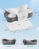SONGMICS Kopfkissen, Kissen ergonomisch, Nackenkissen, höhenverstellbar, Schlafkissen, Memory Foam Kissen, für Seitenschläfer, Rückenschläfer & Bauchschläfer, wolkenweiß-taubengrau Bild 3