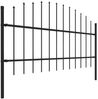 vidaXL Gartenzaun mit Speerspitze Stahl 1603,5 x 100 cm Schwarz 277720 Bild 3