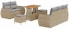 vidaXL Gartensofa-set mit Kissen 8 pcs Beige und Hellgrau Poly-Rattan 3363772 Bild 2