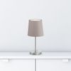 B.K.Licht Tischleuchte Tischlampe, Taupe, Stoffschirm E14 - BKL1299, ohne Leuchtmittel, Leselampe Nachttischlampe Schreibtischlampe ohne Leuchtmittel Bild 2
