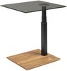 Beistelltisch eckig Catherine 55x47x47 Kaffeetisch Massivholz Schwarz/Parsolglas 16177 Bild 3