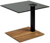 Beistelltisch eckig Catherine 55x47x47 Kaffeetisch Massivholz Schwarz/Parsolglas 16177 Bild 2