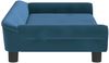 vidaXL Hundebett Blau 100x50x21 cm Samt 172005 Bild 4