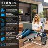 ELONEO Gartenliege Schaukelliege Outdoor mit Tasche, Relaxliege bis 180 kg Belastbarkeit, Schaukelsessel, Liegestuhl wetterfest, Sonnenliege für Garten & Balkon Bild 3
