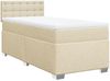 vidaXL Boxspringbett mit Matratze Creme 90x190 cm Stoff 3288062 Bild 3