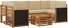 vidaXL Outdoor-Sofagarnitur 7 pcs Natur und Beige Massivholz Akazie 3384074 Bild 2