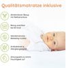 Kids Collective Babybett Gitterbett mit Schublade Kinderbett 60x120 höhenverstellbar, aus hochwertigem Kiefernholz, viel Stauraum, mit Matratze Bild 3