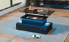 MODFU Couchtisch mit Stauraum (Satztisch, Wohnzimmertisch, Beistelltisch, 1-St, 4 Schubladen, 1 versteckten Stauraum), Hochglanz-Couchtisch mit LED-Beleuchtung Bild 4