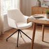 CLP 'Welby' 2er-Set Esszimmerstuhl, drehbar, bis zu 150 kg belastbar, 48 cm Sitzhöhe, Creme Bild 3