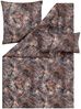 Estella Mako-Satin Bettwäsche DD 135x200 Djamal maron Farn Blätter 7920-330 Bild 2