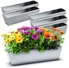 BigDean 6er Set Zink Paletten Blumenkästen - Einsatz 38cm groß Silber - aus Metall verzinkt - Zinkkasten Pflanzkasten Balkonkasten Blumentopf für Europaletten Bild 2