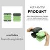 Cofi Brotdosen 3er-Set – Lunchbox / Frühstücksbox – BPA-frei, spülmaschinenfest, stapelbar, 1600 ml Grün-Grau Bild 2