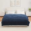 vidaXL Rutschfeste Decke aus Kunstkaninchenfell Olite 4 pcs Marineblau 42021830 Bild 4