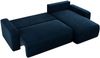 Ecksofa L-form, mit Schlaffunktion und Bettkasten - ARGOS, Dunkelblau, Velours Bild 4