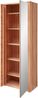 Garderobenschrank >Nature One< 2 Türen, 5 Böden, soft-close, Kernbuche teilmassiv - 74x201x40cm B/H/T Bild 2