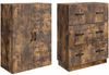 vidaXL Schrankset 2 pcs Geräucherte Eiche 66 x 34,5 x 87 cm 3416804 Bild 3