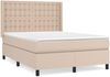 vidaXL Boxspringbett Matratze Cappuccino-Braun 140x190cm Kunstleder 3132500 Bild 2