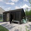 Plus Gartenhaus Multi 2 Module 445 x 258 cm natur mit Doppeltür, geschlossen Bild 2
