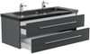 Badmöbel Granit Galaxy Black Damo 130 cm 2 Hahnlöcher SoftClose grafit : Grafit Bild 4