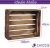 CHICCIE 3 Set Holzregal Schmalhanz - Geflammt Holzkiste Bild 5