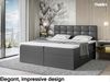 MEBLINI Boxspringbett TAPO 1 120x200 cm mit Bettkasten - H4/Schwarz Kunstleder Polsterbett - Doppelbett mit Topper & Taschenfederkern-Matratze Bild 2