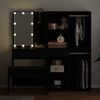 vidaXL Schminktischset mit LED mit Regal 4 pcs Schwarz Eichen-Optik 3333068 Bild 4
