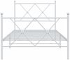 vidaXL Bettgestell mit Kopf- und Fußteil Metall Weiß 90x200 cm 376562 Bild 4