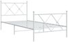 vidaXL Bettgestell mit Kopf- und Fußteil Metall Weiß 90x200 cm 376562 Bild 3