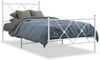 vidaXL Bettgestell mit Kopf- und Fußteil Metall Weiß 90x200 cm 376562 Bild 2