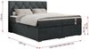 Boxspringbett, Bett, Polsterbett, zwei Bettkästen - ALDA - 180x200cm - Dunkelgrau Stoff - H4 Bild 5