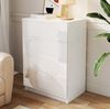 Kommode 60 x 38,5 x 85 cm mit 4 Schubladen – weißer Aufbewahrungsschrank aus MDF und Spanplatte Bild 2