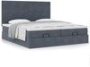vidaXL Ottoman-Bett mit Matratzen Dunkelgrau 160x200 cm Samt 3313749 Bild 4