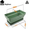 BigDean 3 Stück Balkonkasten Blumenkasten Balkon 40 cm lang aus bruchfestem Kunststoff in Olivgrün – Balkon Pflanzkasten für innen & außen geeignet – Made in Europe Bild 3