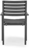 Gartenstuhl Anile Aluminium stapelbar mit Armlehne, modern, gepolstertes Outdoor-Design, anthrazit Bild 2