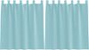 vidaXL Voile Vorhänge mit Stangentaschen 2 Stk. Türkis 4102236 Bild 2