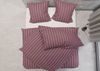 Mako Satin Bettwäsche Urban Stripe brombeer 135x200 + 80x80 Bild 3