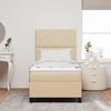 vidaXL Boxspringbett mit Matratze mit LED Creme 100 x 200 cm Stoff 3342926 Bild 4