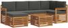 vidaXL Ecksofa Set 7 pcs Natur und Anthrazit Massivholz Akazie 3375117 Bild 2