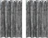 vidaXL Samtvorhänge mit Vorhängen 2 pcs Grau 175 x 140 cm Samt 4107654 Bild 2