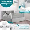 KESSER® Bettschutzgitter Reise Bett Rausfallschutz verstellbar Bed Guard Rail Bumper, Kinder/ Baby, Bettgitter Klappbar, Kinderbett Kinderbettschutzgitter, Tasche, Farbe, Höhe: 72 bis 96cm 180cm, Hellgrau Bild 5