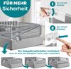 KESSER® Bettschutzgitter Reise Bett Rausfallschutz verstellbar Bed Guard Rail Bumper, Kinder/ Baby, Bettgitter Klappbar, Kinderbett Kinderbettschutzgitter, Tasche, Farbe, Höhe: 72 bis 96cm 180cm, Hellgrau Bild 3