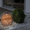 Solarleuchten Garten 2er Set Kugel Metall Rostoptik Solarlampe Außen Solar Bild 4