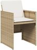 vidaXL 15-tlg. Garten-Essgruppe mit Kissen Beige Poly Rattan 3277761 Bild 5