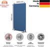 Rheinland Möbel FocusWall STW1016 – Akustik-Stellwand 1000×1600 mm in Stofffarbe Bluebell inkl. Standfüßen – Schreibtisch-Trennwand für Büro & Homeoffice – Schallschutz – Made in Germany Bild 2